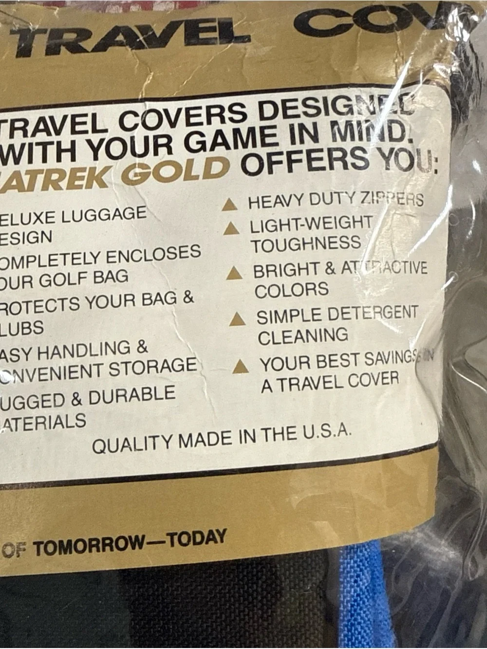 Premier Travel Cover - Black & Blue Golf Bag Protector